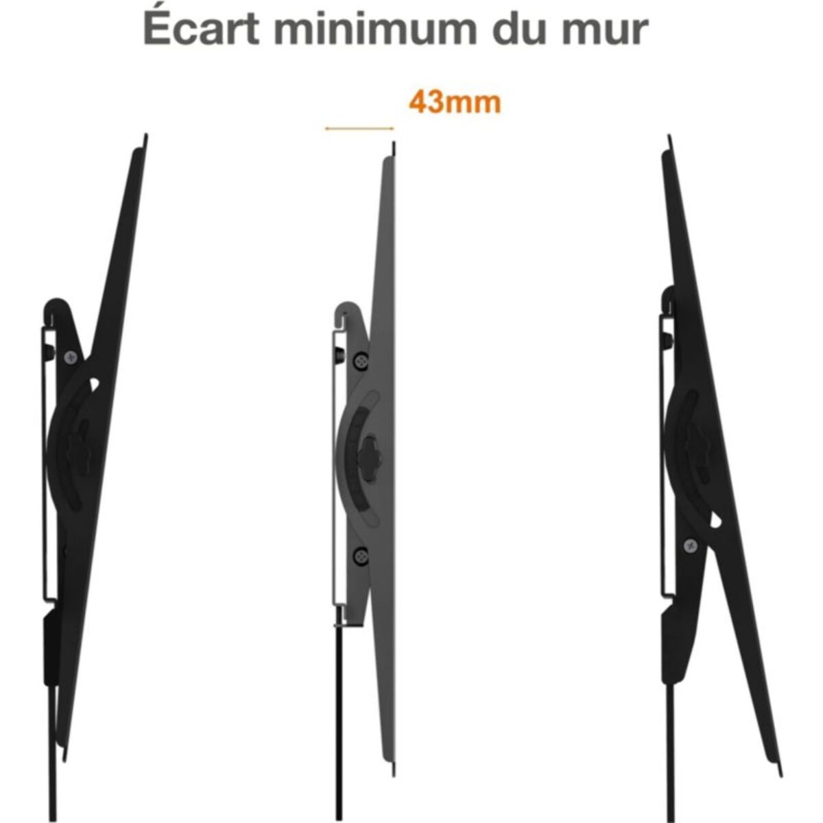 Support mural TV ESSENTIELB Inclin'TV 32-75''