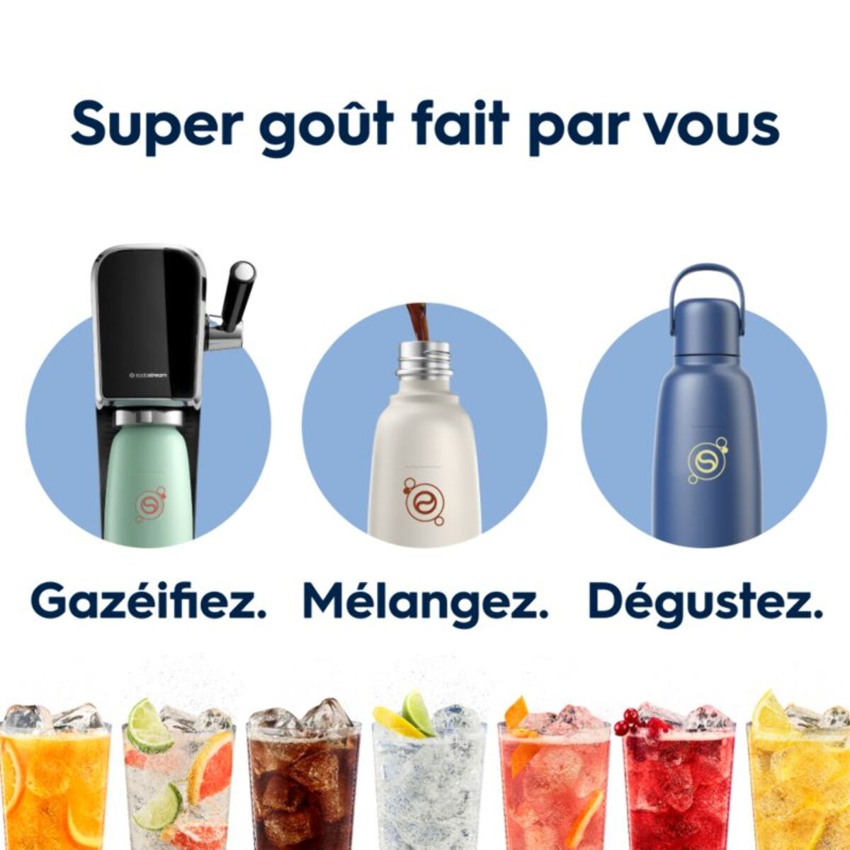 Bouteille SODASTREAM Gourde Fizz & Go Cool bleue