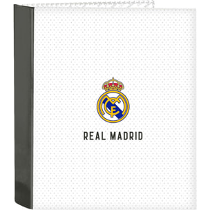 Carpeta f. 4 anillas 35mm lomo ancho real madrid 1ª equip. 24/25