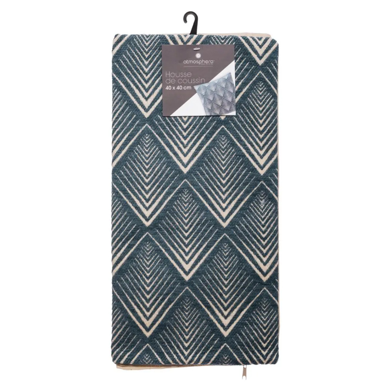 Housse de coussin "Chiara" geo bleu 40x40cm
