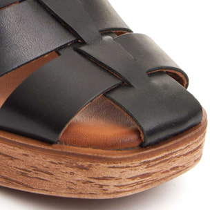 Sandalias De Tacón - Negro - Altura: 6 cm