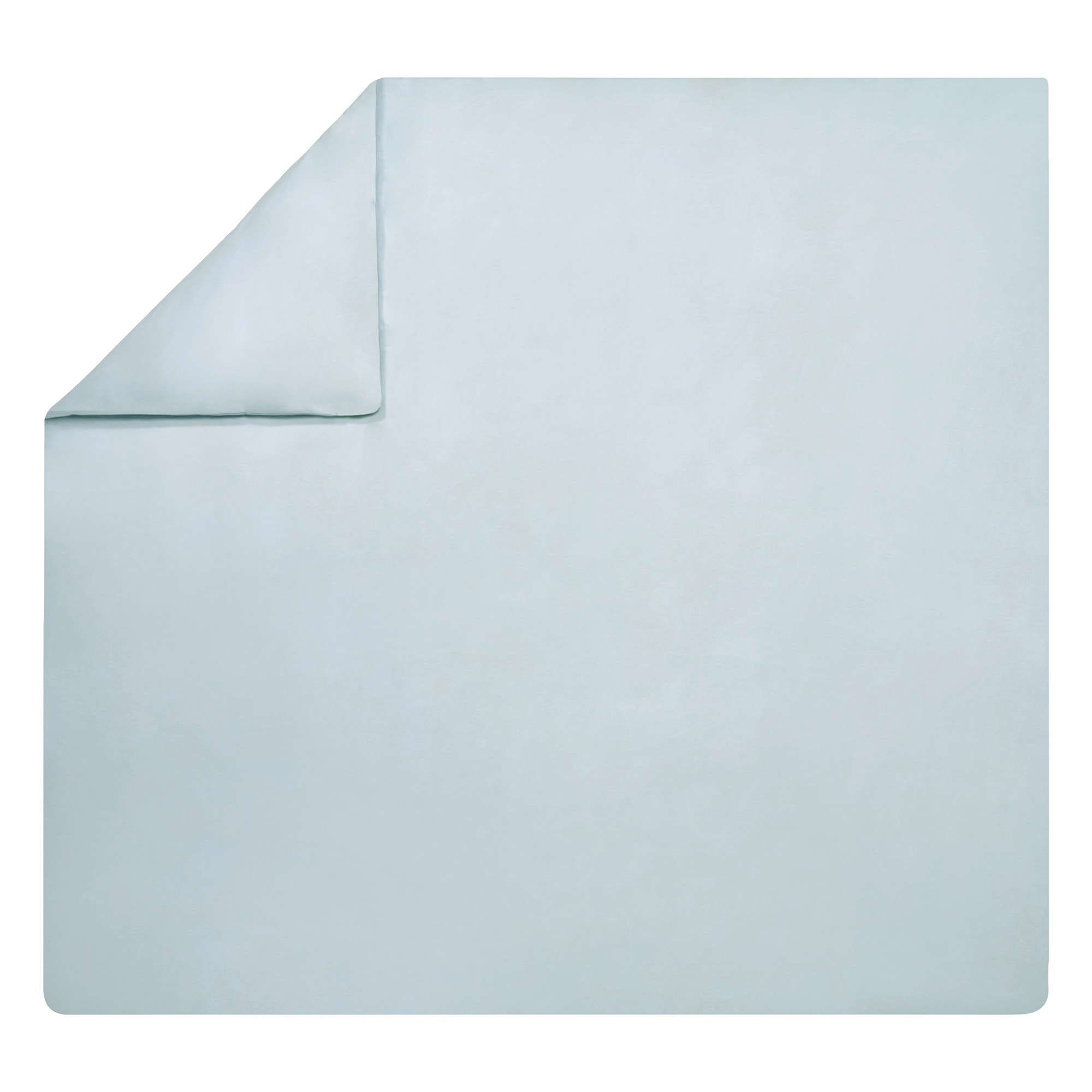 Housse de couette unie en percale de coton, PREMIÈRE, Bleu Glacier