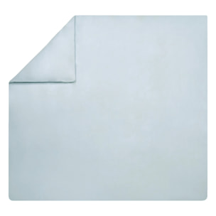 Housse de couette unie en percale de coton, PREMIÈRE, Bleu Glacier