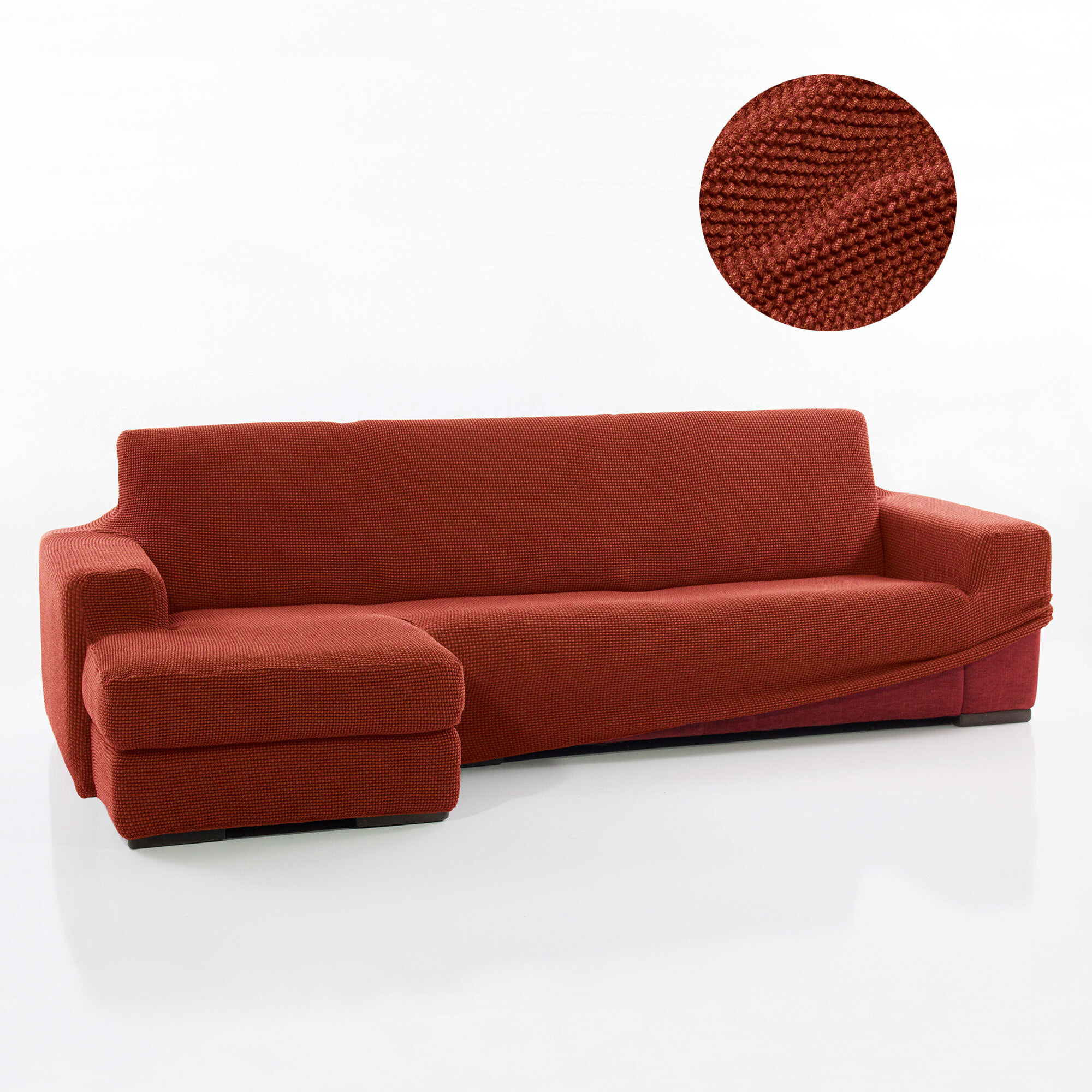 Funda para Chaise Longue izquierdo (visto de frente) brazo corto SÚPER ELÁSTICA modelo HELENA