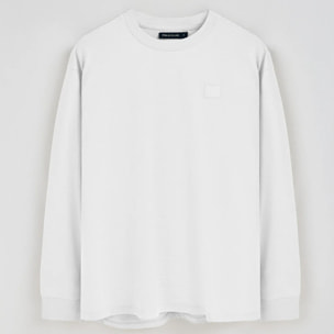 Camiseta blanca holgada con detalle Polo Club