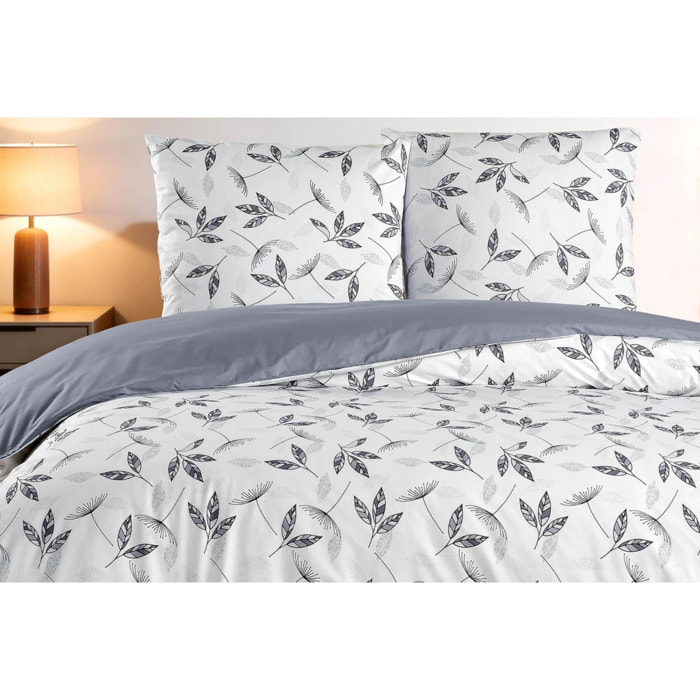Parure housse de couette et taie(s) d'oreiller coton imprimé