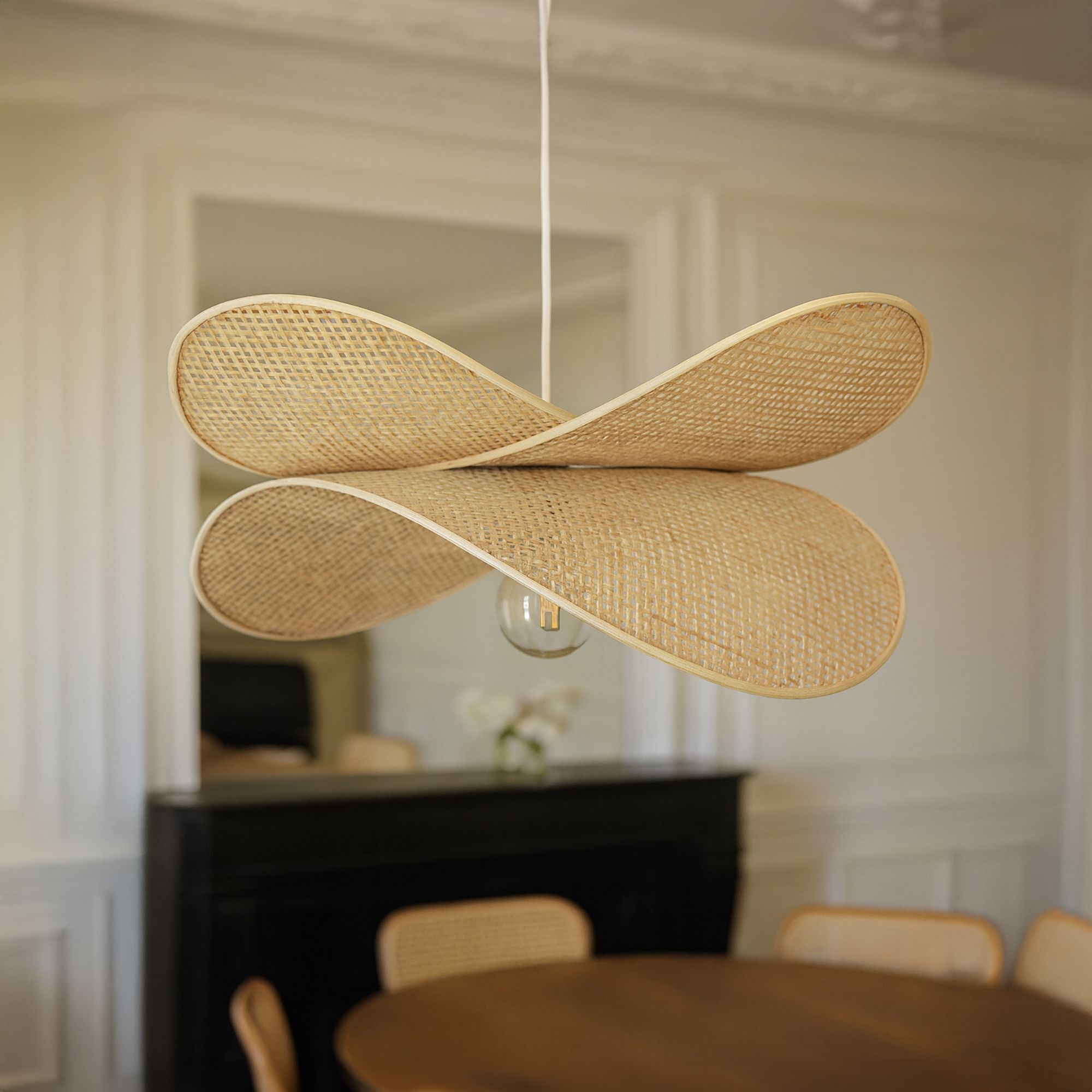 Suspension aérienne en bambou d80cm LUCIOLE