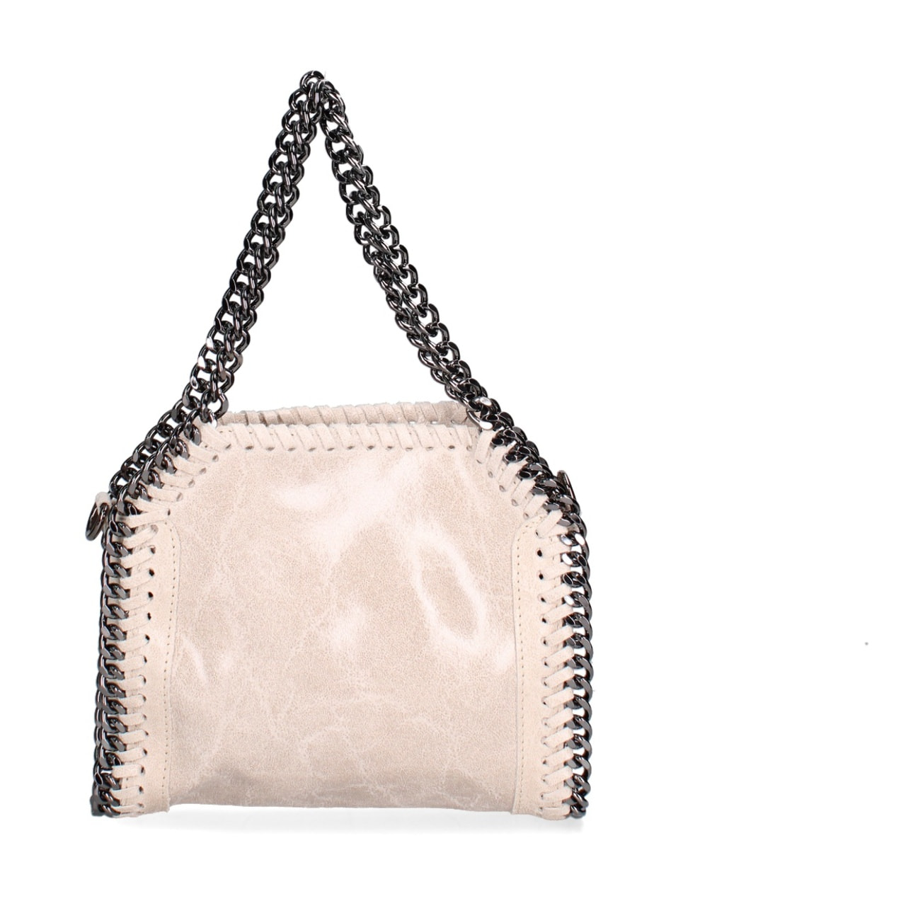 Borsa a mano da donna Made in Italy - Modello Zefira Chic - Pelle scamosciata stampata - 23.0 x 20.0 x 7.0 cm