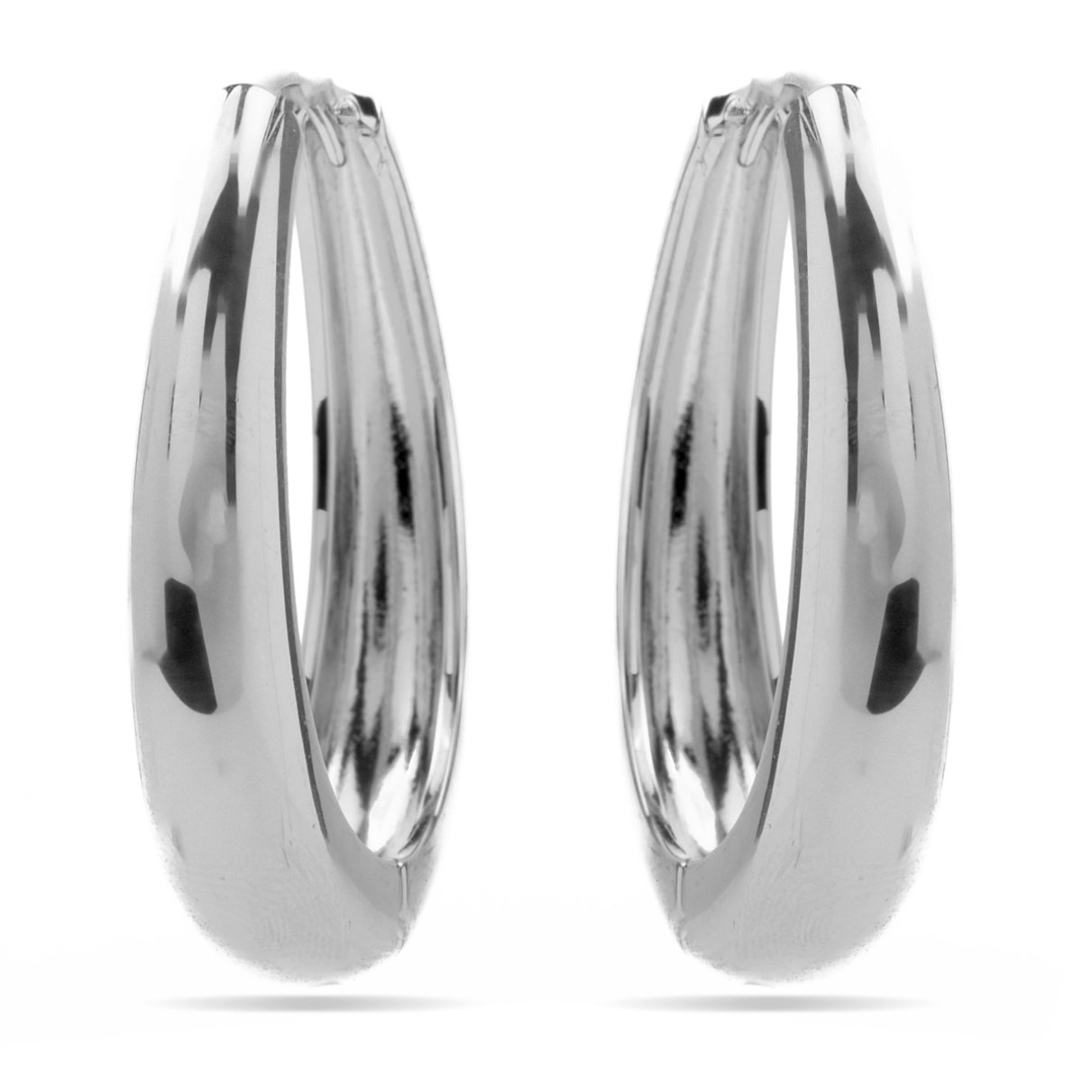 Pendientes de 31mm de diámetro acabado plata