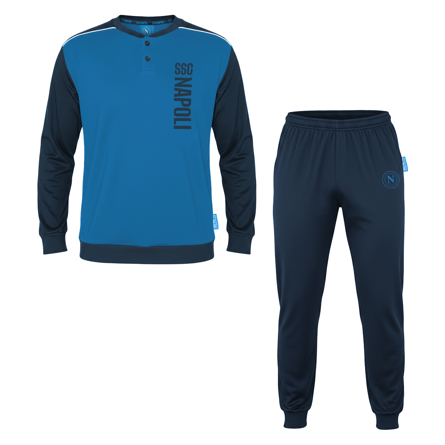 Pigiama Uomo NAPOLI Prodotto Ufficiale Cotone Interlock Art.1200