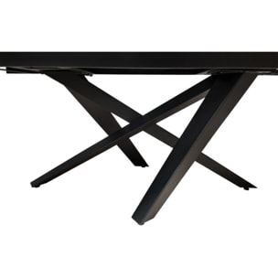 Table de repas extensible en céramique & métal 180/260 cm - DRIO