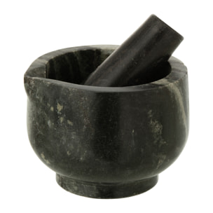 J-Line mortier + pilon Marbre - pierre - noir/gris