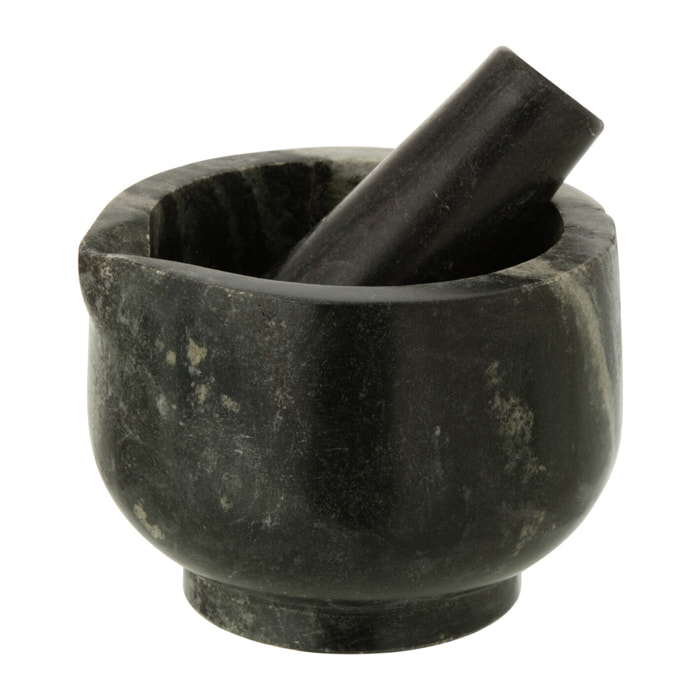 J-Line mortier + pilon Marbre - pierre - noir/gris
