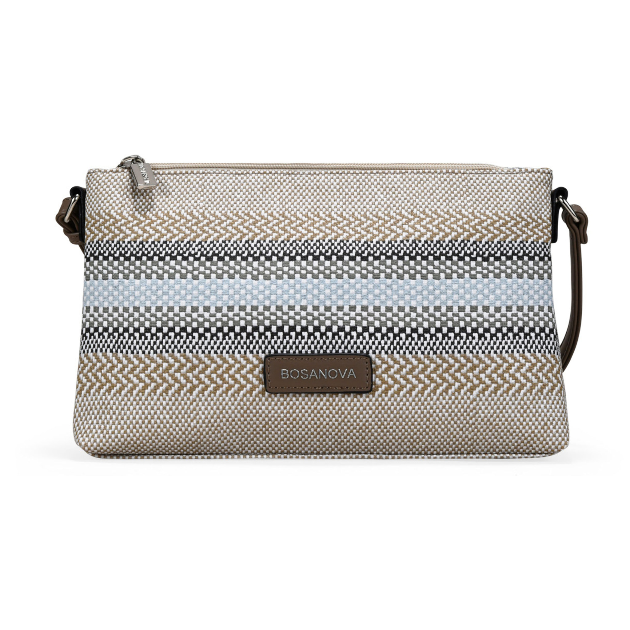 Bolso bandolera taupe rectangular