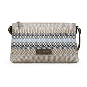 Bolso bandolera taupe rectangular