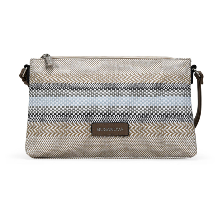Bolso bandolera taupe rectangular