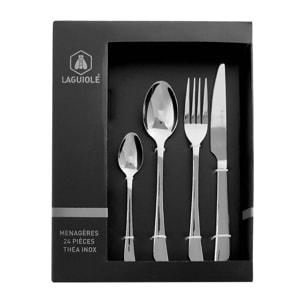 Ménagère 24 pièces - "Théa inox"