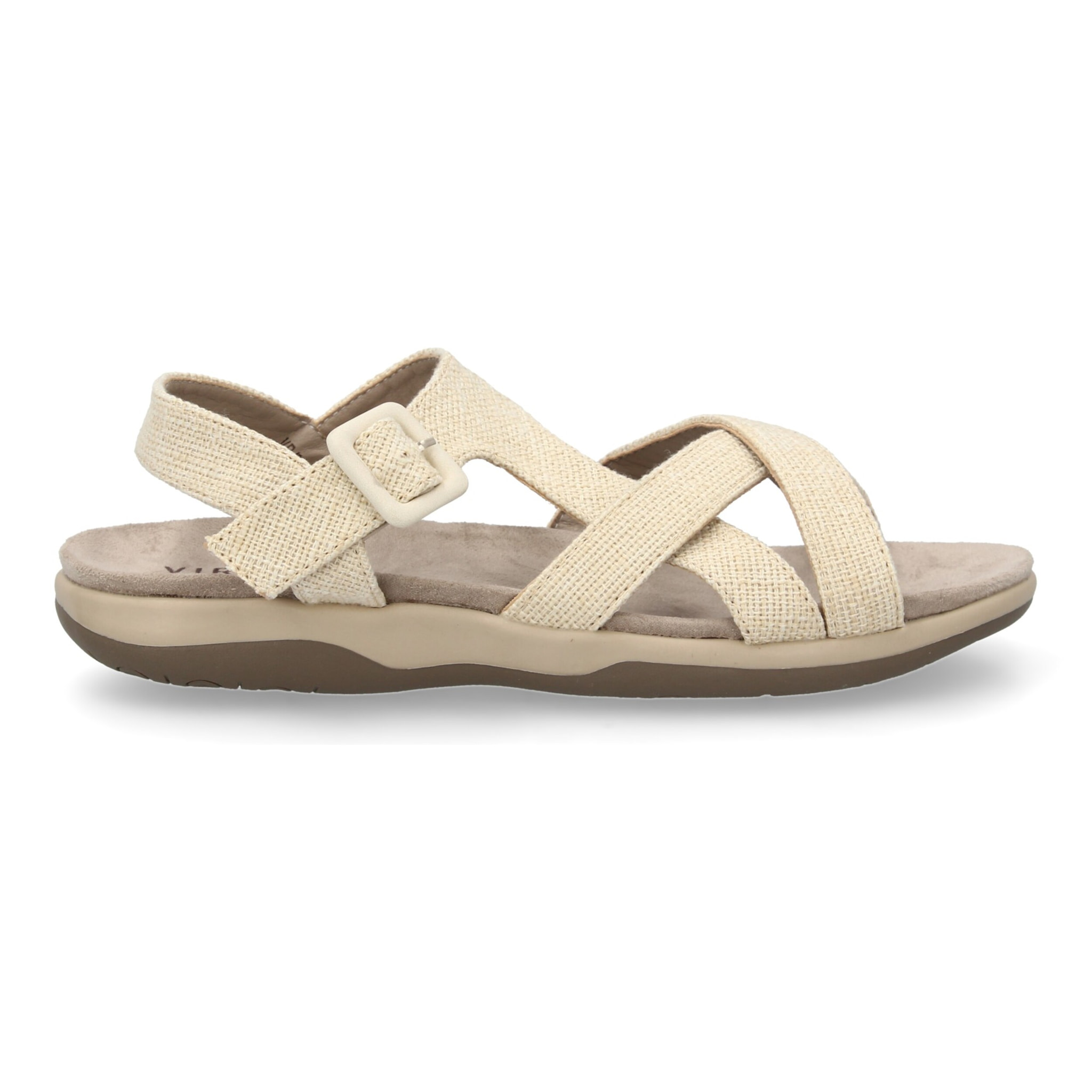 Sandalias planas de mujer diseño moderno, comodas con cierre de cierre autoadherente y con tiras cruzadas