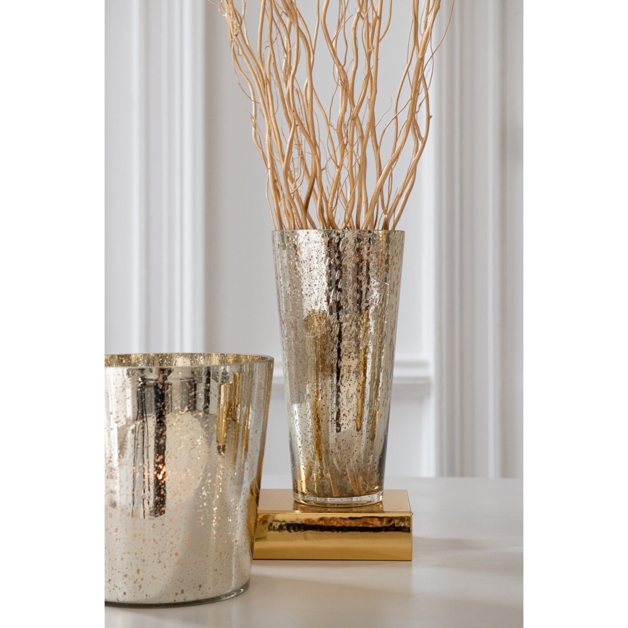 J-Line chandelier - verre - argenté/doré - medium