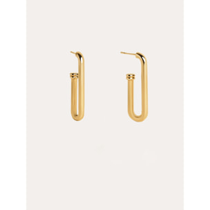 Pendientes Aro Pipe Baño Oro