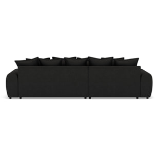 Adelaide - canapé d'angle réversible 4 places en tissu texturé - Noir
