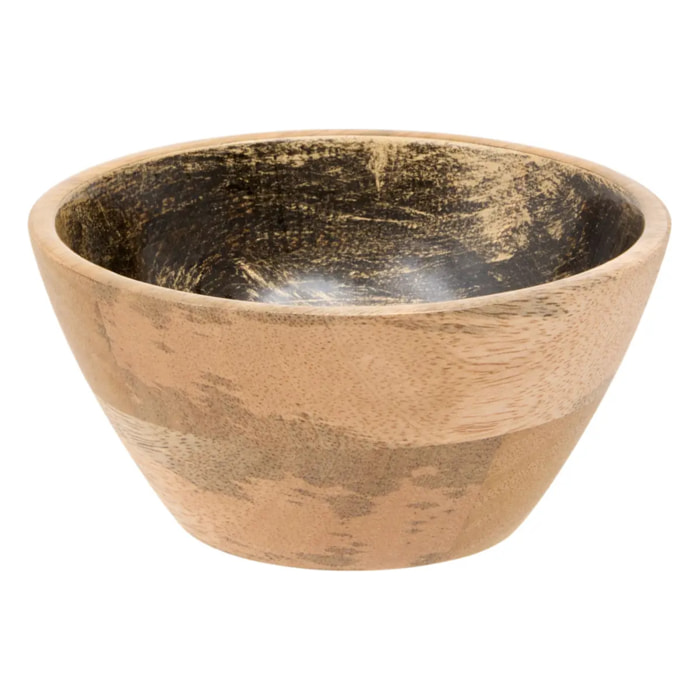Coupelle bicolore en bois de manguier Ava D.12cm noir