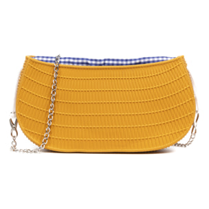 Villarosa bolso bandolera, de goma eva grabado con patrón de diseño, bolsa interior estampada.