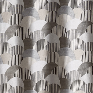 Rideau d'ameublement à jacquard arrondi - Lin