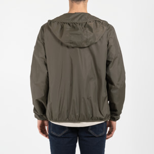 Giubbino con cappuccio in nylon water resistant