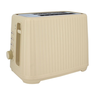 Grille pain 2 tranche crème strié