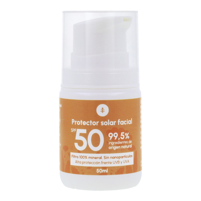 PLANETA HUERTO | Crema Solar Mineral SPF50 50ml, Protección Solar Natural con Filtro 100% Mineral, Sin Nanopartículas, Con Aloe Vera, Ácido Hialurónico y Centella Asiática - Crema Solar Apta para Rostro y Cuerpo, Vegana y Ecológica