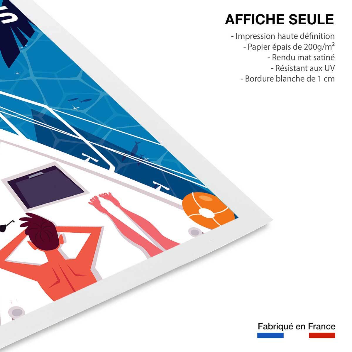 Poster de bronzette à port cros Affiche seule