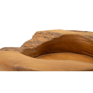 S/TASCHE ERUSI IN TEAK RIC. CM Ø 20X6 (PEZZI UNICI - NON RIP. IN SERIE)