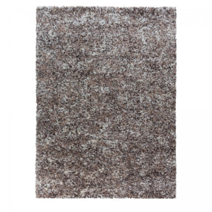 Tapis poils longs shaggy tissé motif faux uni MIGE