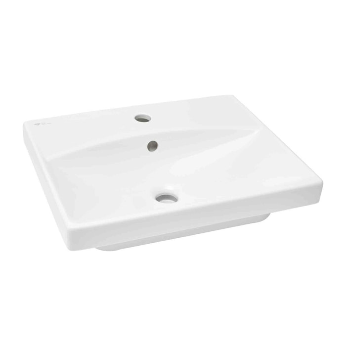 Brevis Lavabo suspendu avec trou pour robinetterie au milieu, 50,5x40x14cm (SATBRE5040S)