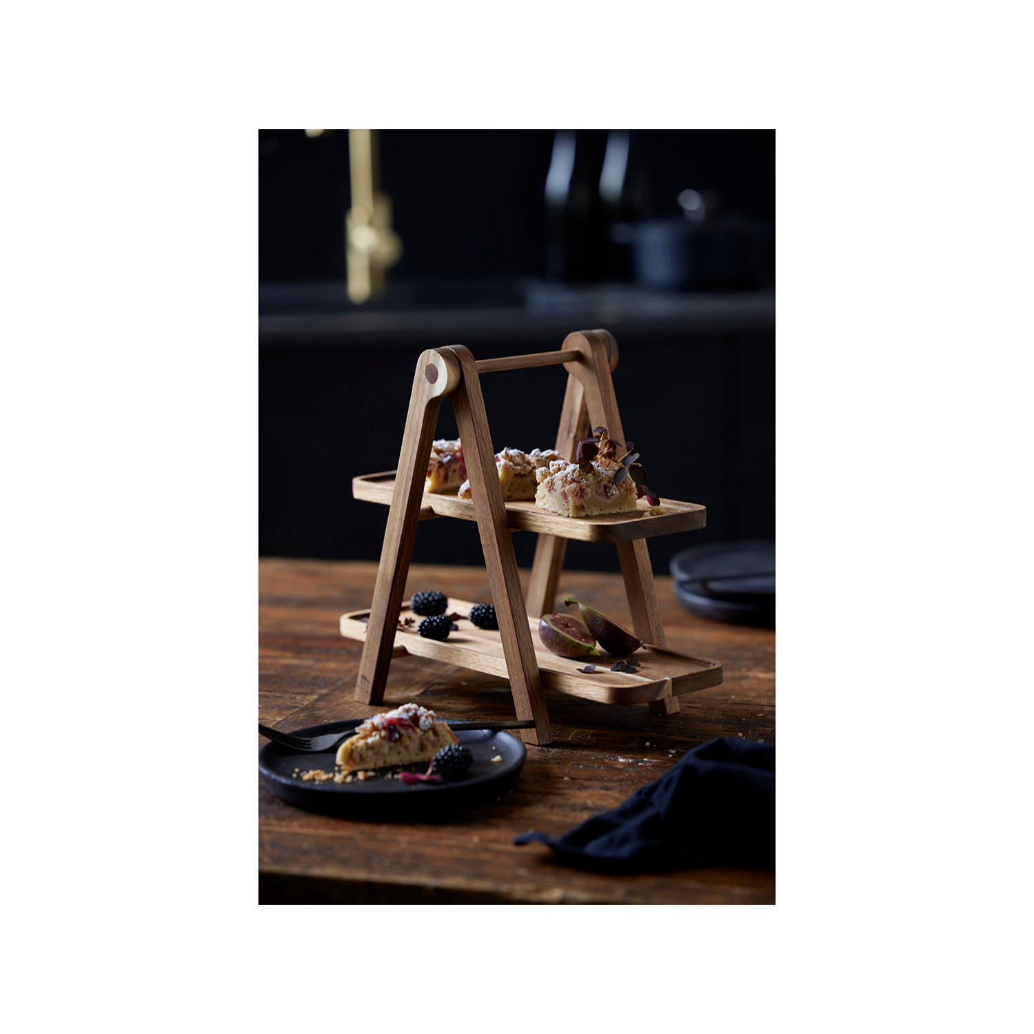 Ensemble de service en acacia