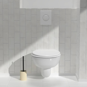 Brosse WC striée beige