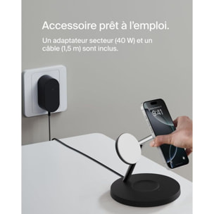 Chargeur induction BELKIN 15W Boost Charge Pro 3en1 Qi2 Noir