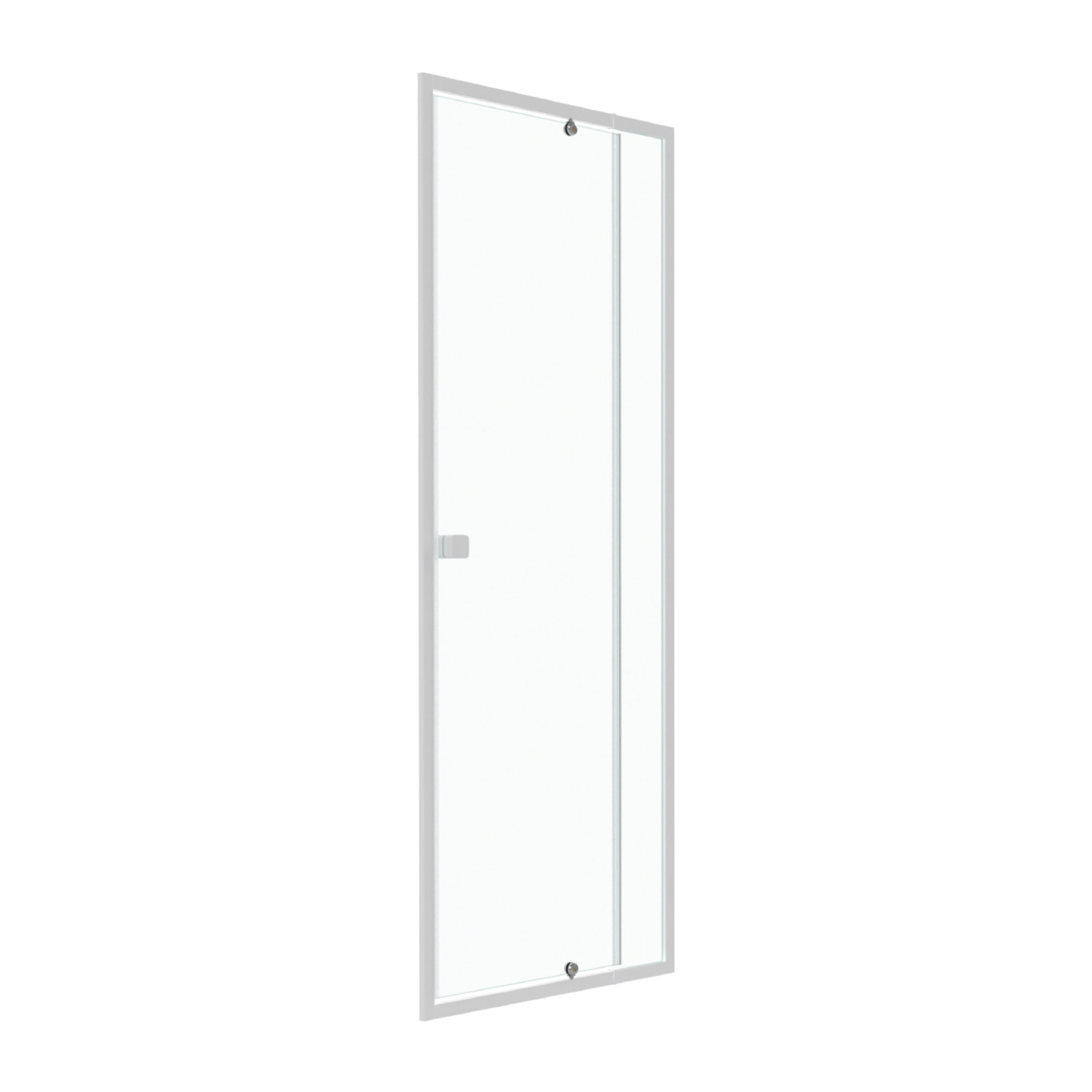 Porte de douche pivotante ajustable de 78 à 90cm en Alu. Blanc et verre transparent - WHITY PIVOT