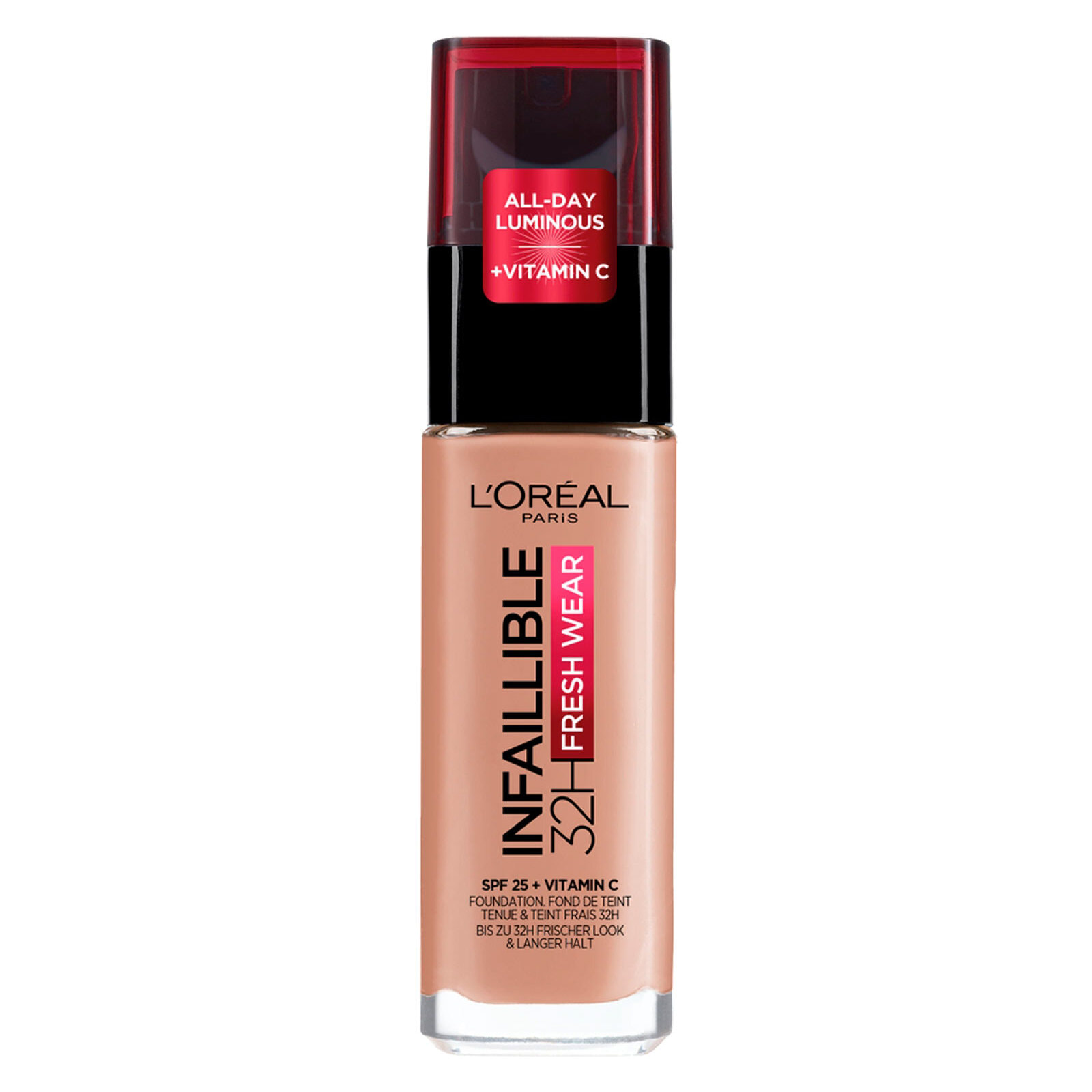 Fondotinta Liquido 60 Rose Ivory Infaillible 32H SPF 25 + Vitamina C Fresh Wear Coprente Waterproof