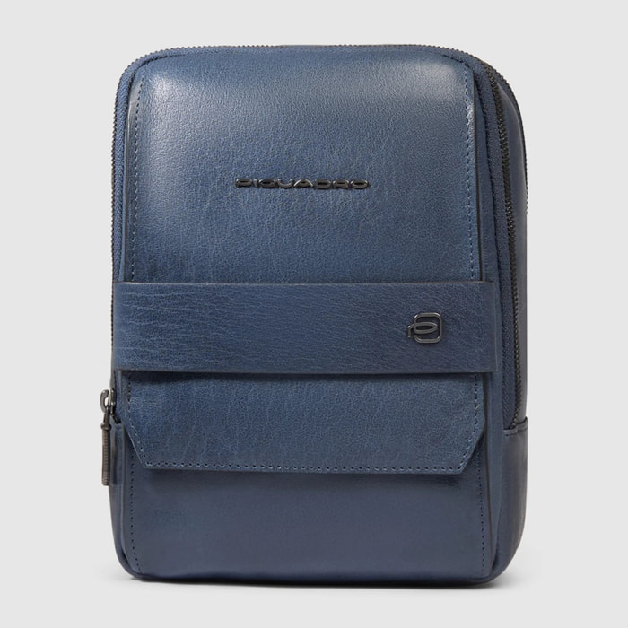 Piquadro Borsello in pelle porta iPad®mini con tasca per AirPods® e protezione RFID