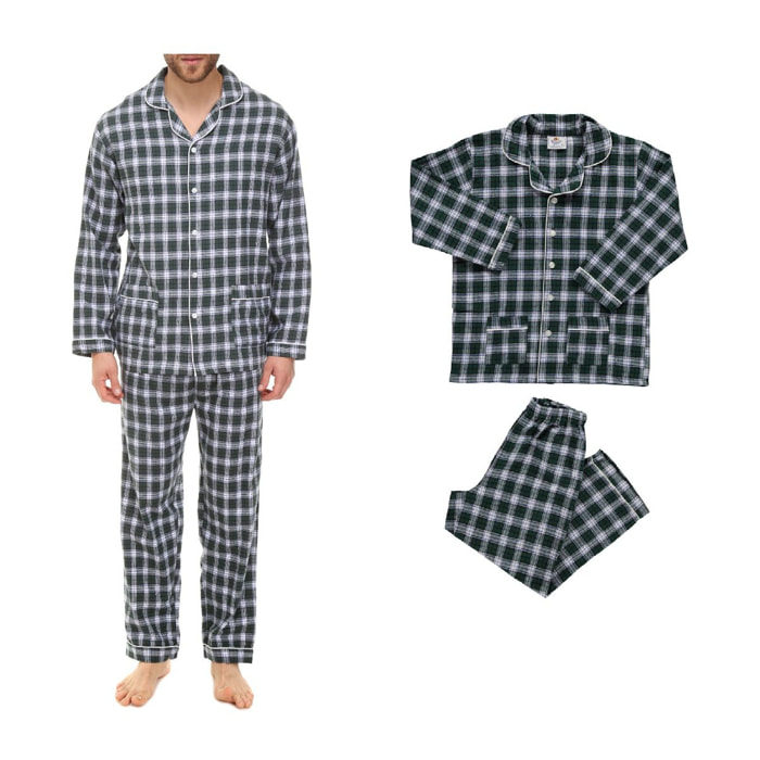 PACK Pigiama leggero papÃ e bimbo UOMO BAMBINO flanella invernale scozzese rosso
