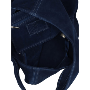 Borsa a mano da donna Made in Italy - Modello Valeria Chic - 100% pelle - 40.0 x 35.0 x 15.0 cm