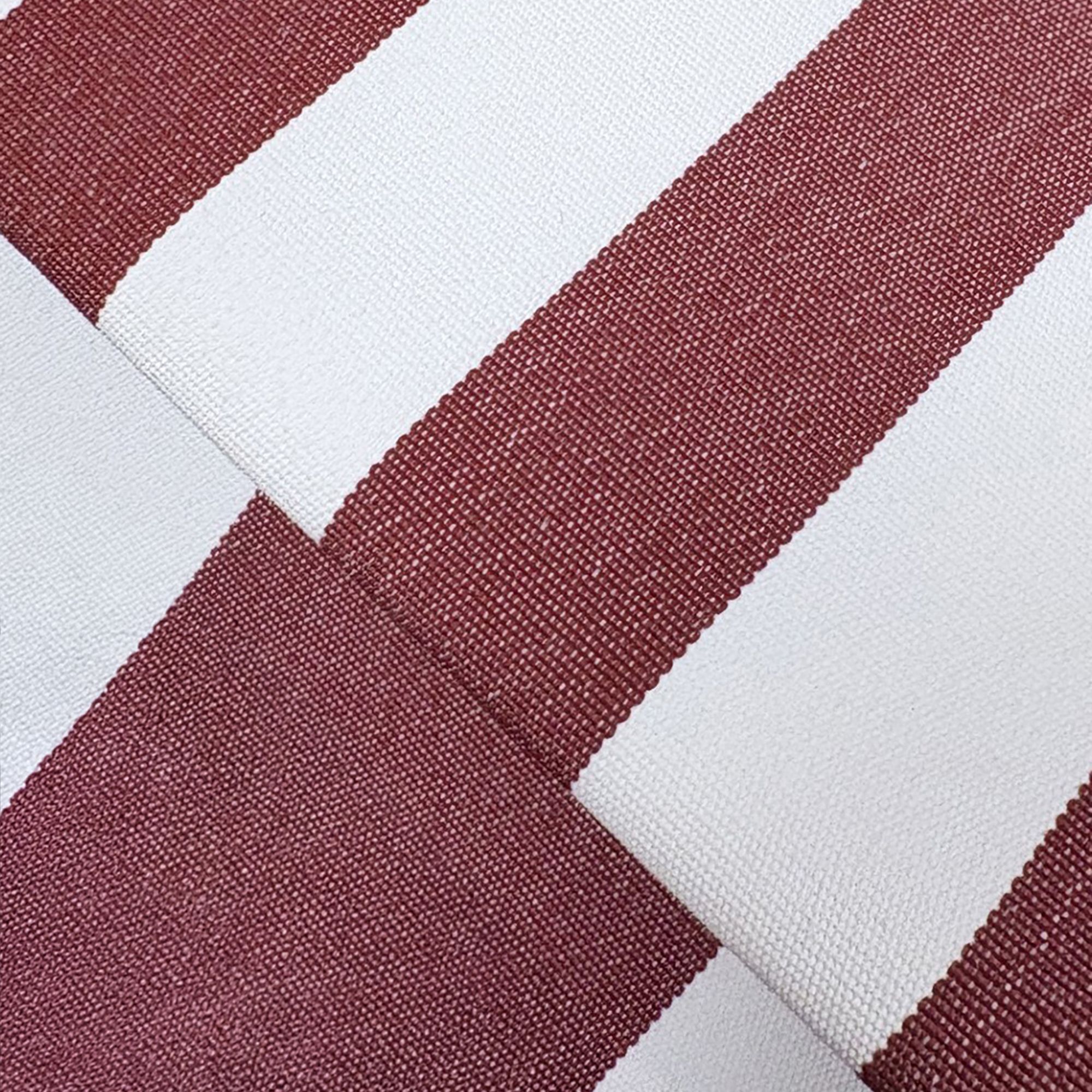 Salon de jardin 4 places en métal et coussin en tissu rouge POSITANO