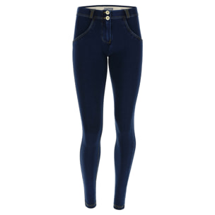 Pantalone WR.UP® superskinny vita e lunghezza regular in jersey denim scuro