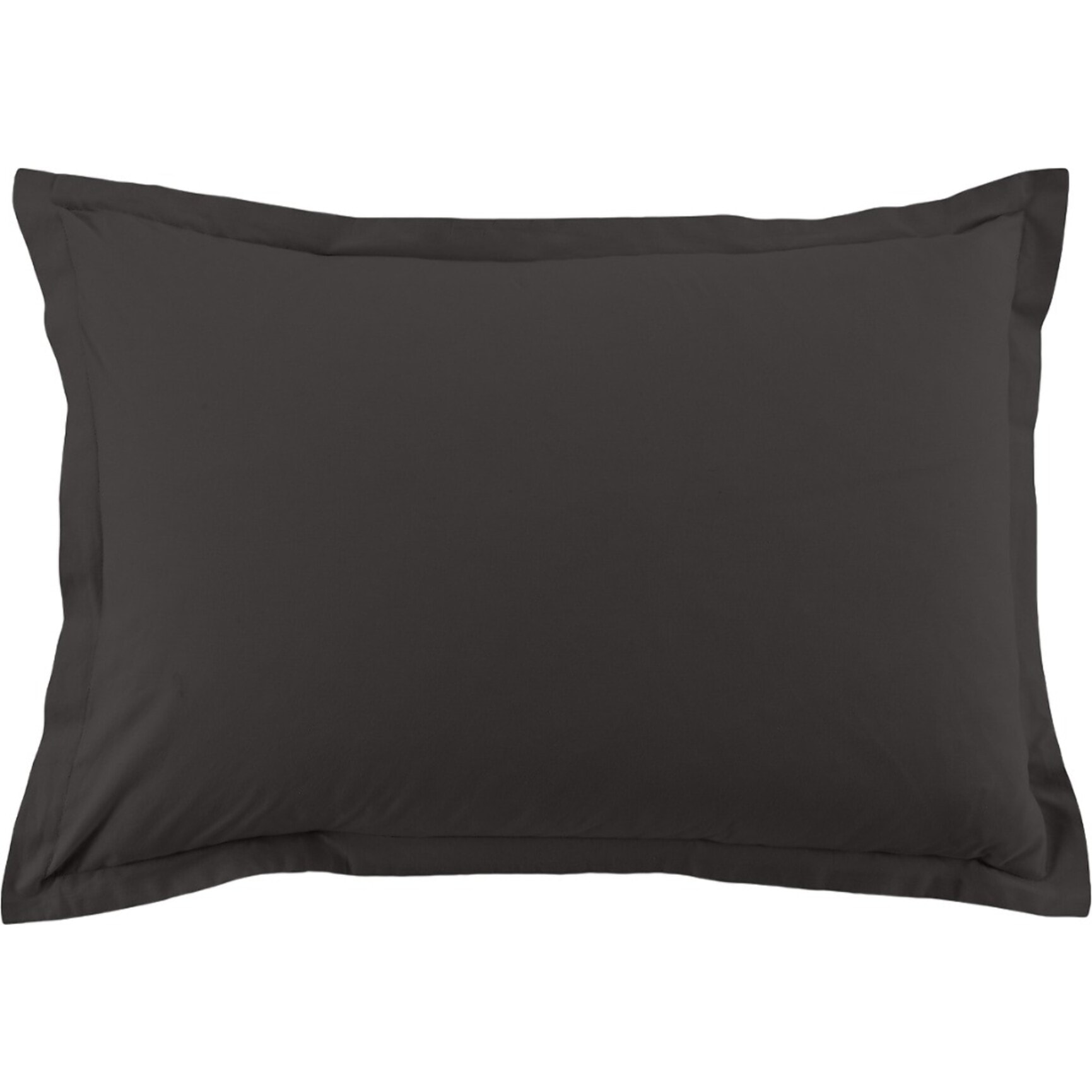 Lot De 2 Taies D'oreiller 100% Coton 57fils Gris FoncÉ