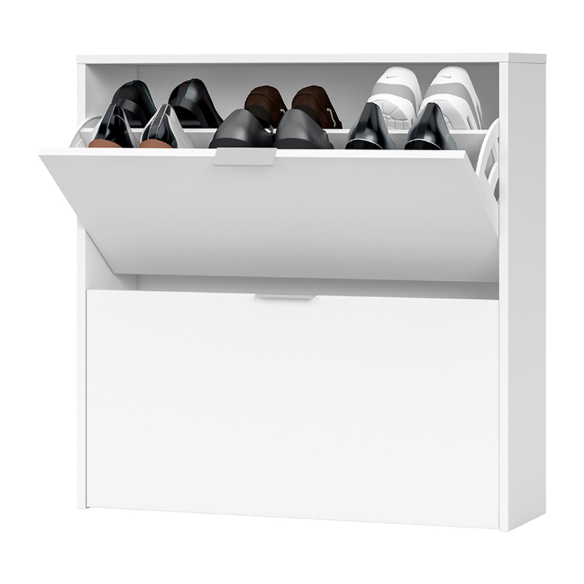 Armario Zapatero 2 Puertas 76x75x22 Cm Blanco