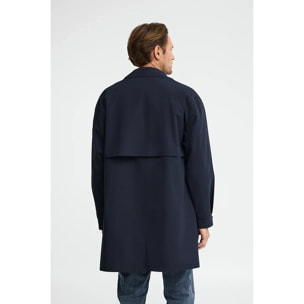 Gabardina Ellington azul marino con logo engomado Polo Club