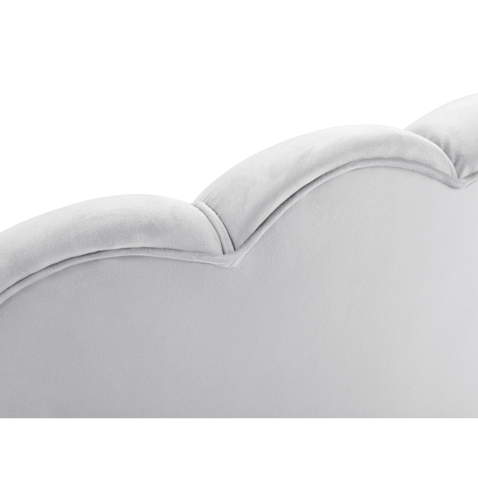 Fauteuil "Kingston" en velours gris clair