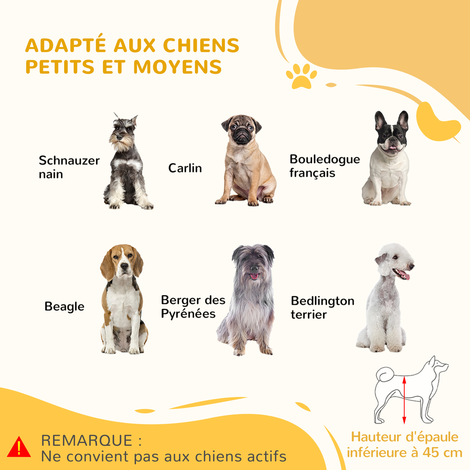 Barrière de sécurité chien barrière autoportante longueur réglable dim. 104-183L x 36l x 69H cm bois pin verni acier noir